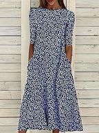 Women's Coastal Bloom Floral Midi Dress