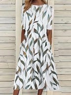 Women's Coastal Bloom Floral Midi Dress