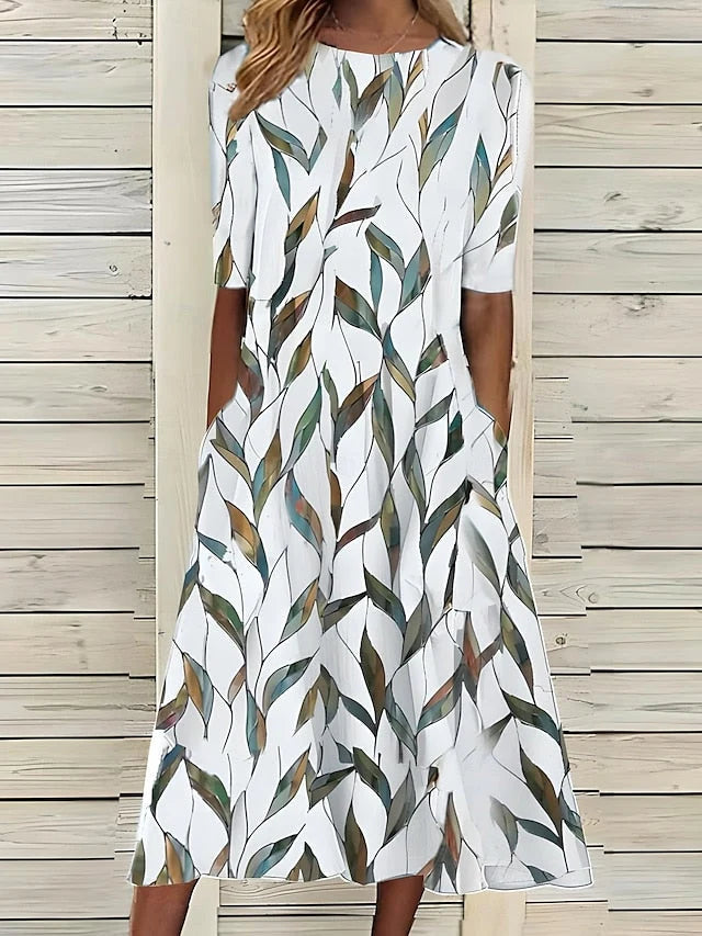 Women's Coastal Bloom Floral Midi Dress