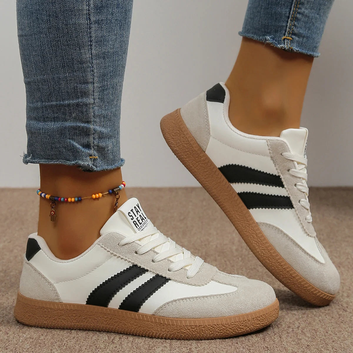 Women's Comfortable Classic Court Trainers