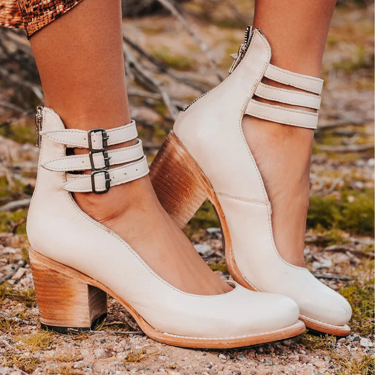 Women's Comfortable Classic Strap Heels