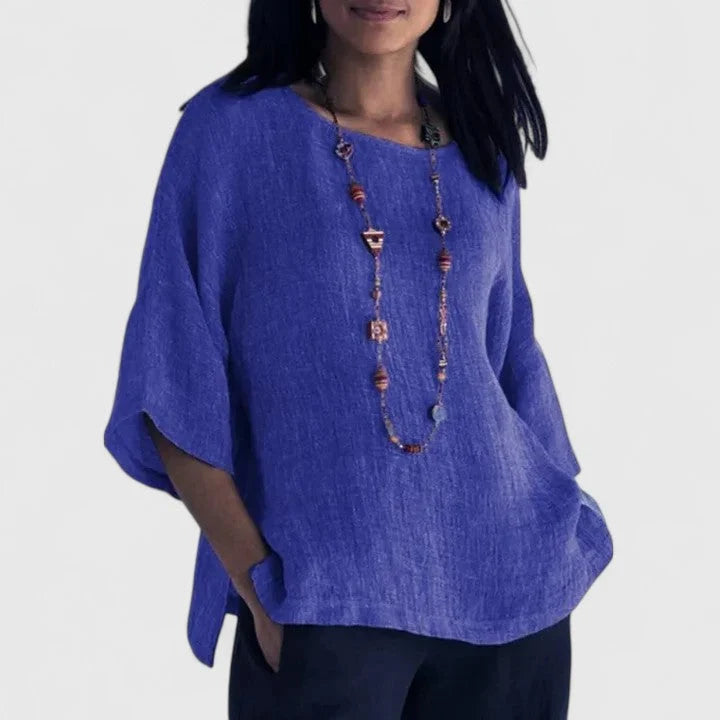 Women's Comfortable Cotton-Linen Blouse
