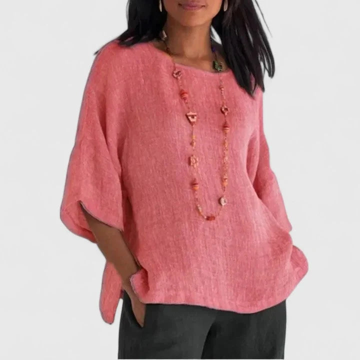 Women's Comfortable Cotton-Linen Blouse