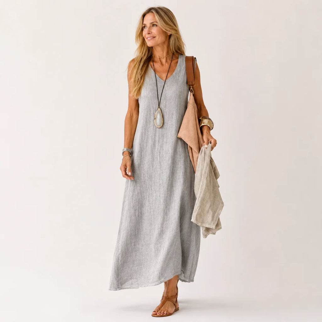 Women's Cotton-Linen Maxi Dress