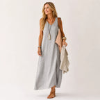 Women's Cotton-Linen Maxi Dress