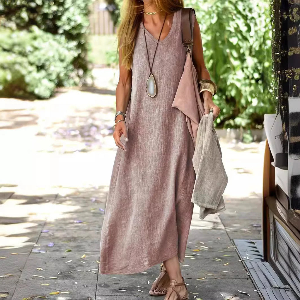 Women's Cotton-Linen Maxi Dress