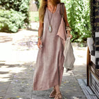 Women's Cotton-Linen Maxi Dress