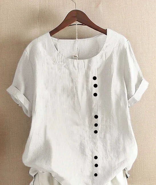 Women's Effortless Button Detail Summer Blouse