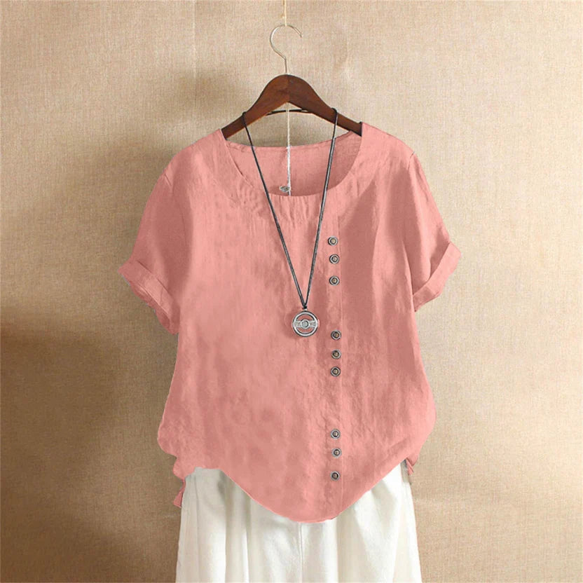Women's Effortless Button Detail Summer Blouse