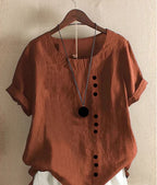 Women's Effortless Button Detail Summer Blouse