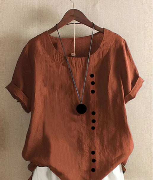 Women's Effortless Button Detail Summer Blouse
