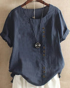 Women's Effortless Button Detail Summer Blouse