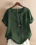 Women's Effortless Button Detail Summer Blouse
