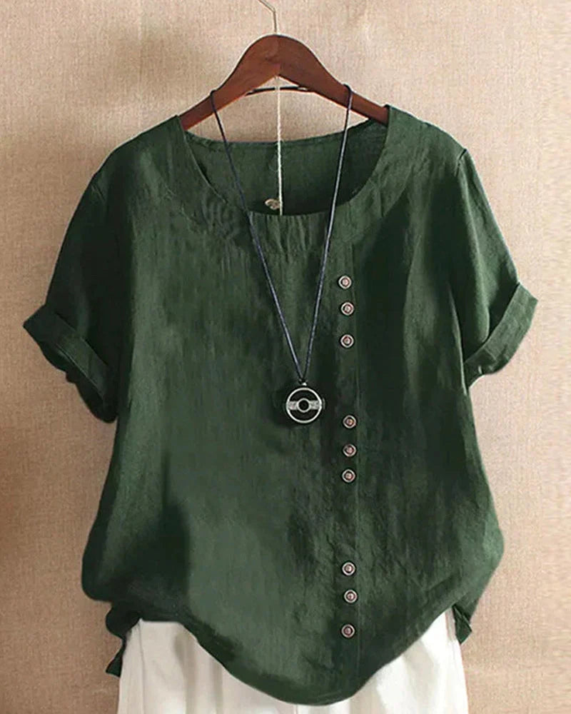 Women's Effortless Button Detail Summer Blouse