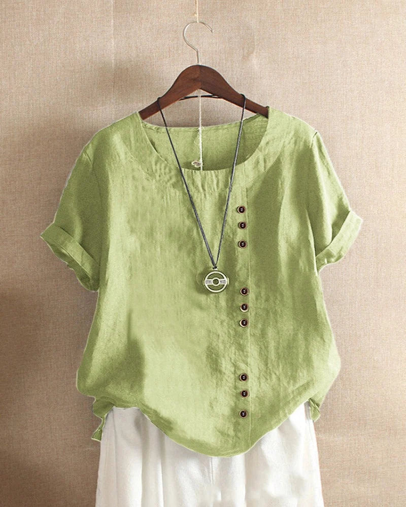 Women's Effortless Button Detail Summer Blouse