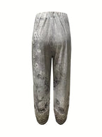 Women's Elegant Botanical Cropped Trousers