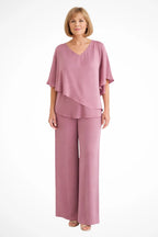Women's Elegant Chiffon Two-Piece Set