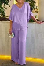 Women's Elegant Chiffon Two-Piece Set
