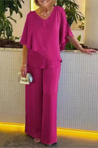 Women's Elegant Chiffon Two-Piece Set