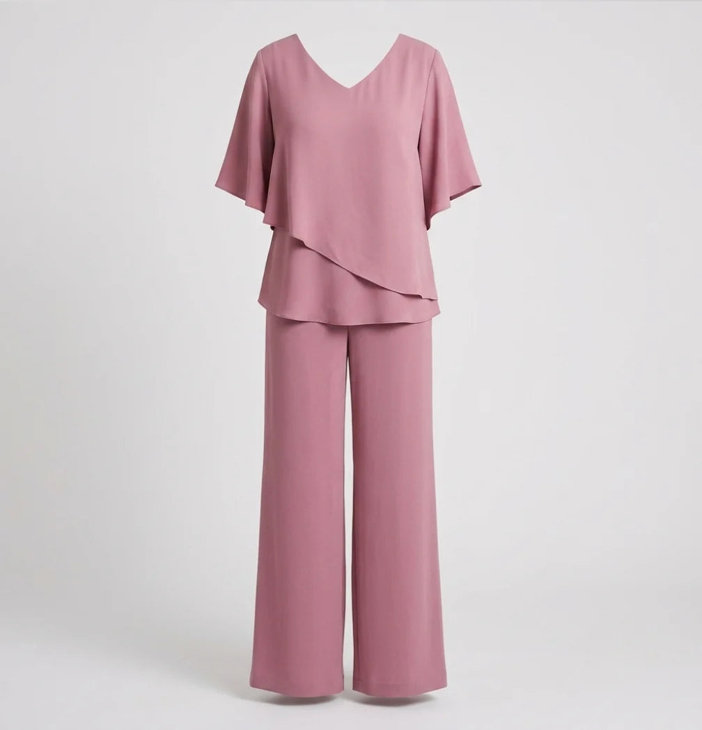 Women's Elegant Chiffon Two-Piece Set