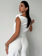 Women's Elegant Draped Off-Shoulder Top