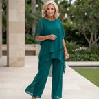 Women's Elegant Draped Palazzo Trouser Set