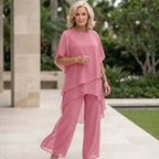 Women's Elegant Draped Palazzo Trouser Set