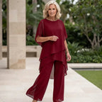 Women's Elegant Draped Palazzo Trouser Set