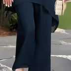 Women's Elegant Draped Palazzo Trouser Set