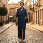 Women's Elegant Draped Two-Piece Set