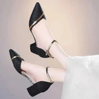 Women's Elegant Glitter Block Heel Sandals