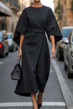 Women's Elegant Lantern Sleeve Dress