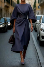 Women's Elegant Lantern Sleeve Dress