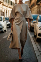 Women's Elegant Lantern Sleeve Dress