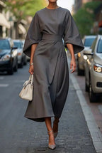 Women's Elegant Lantern Sleeve Dress