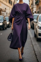 Women's Elegant Lantern Sleeve Dress