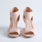 Women's Elegant Open Toe Mid Heels