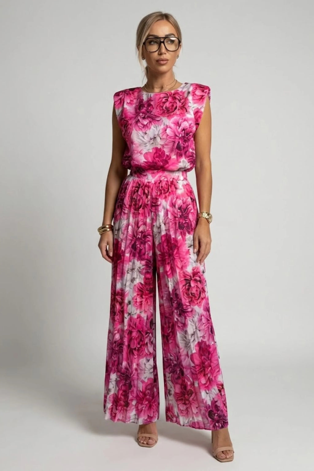 Women's Elegant Pleated Jumpsuit