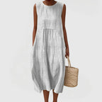 Women's Elegant Sleeveless Dress With Pockets