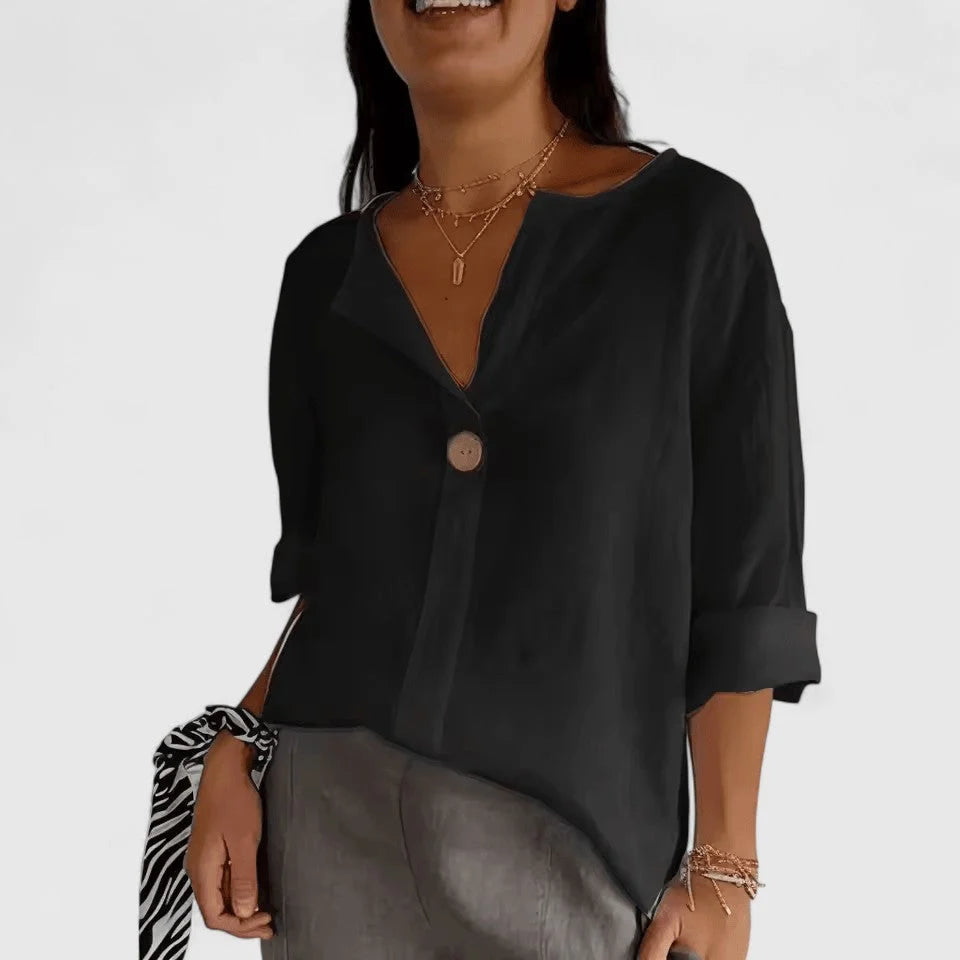 Women's Elegant V-Neck Blouse