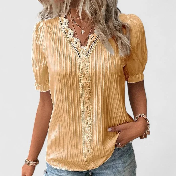 Women's Elegant V-Neck Blouse