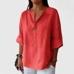 Women's Elegant V-Neck Blouse