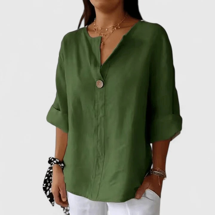 Women's Elegant V-Neck Blouse