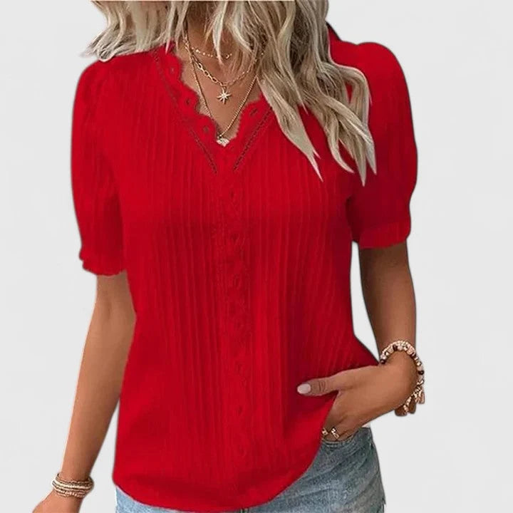 Women's Elegant V-Neck Blouse
