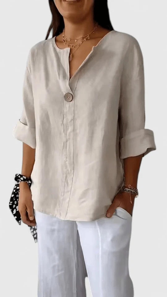 Women's Elegant V-Neck Blouse