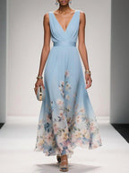 Women's Floral Print Wedding Guest Dress