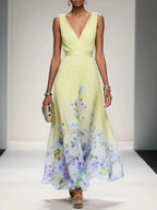 Women's Floral Print Wedding Guest Dress