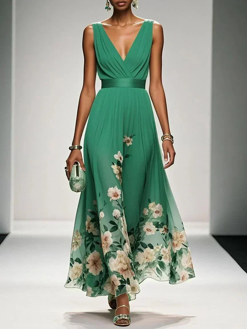 Women's Floral Print Wedding Guest Dress
