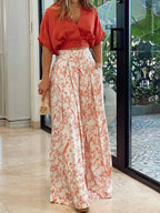 Women's Floral Wide-Leg Set