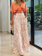 Women's Floral Wide-Leg Set